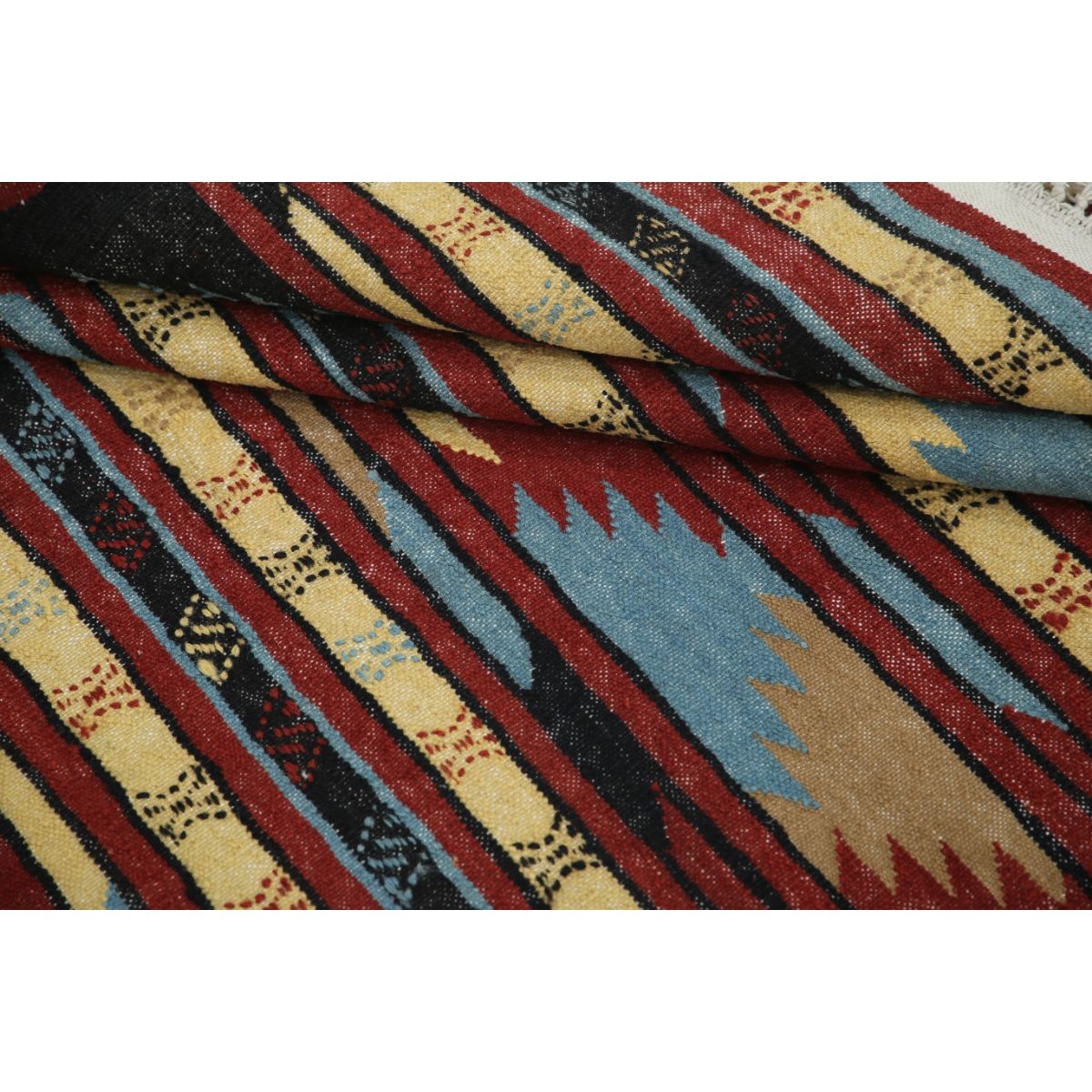 Maliki 3x5 Hand Woven Washable Wool Rug - Colorful