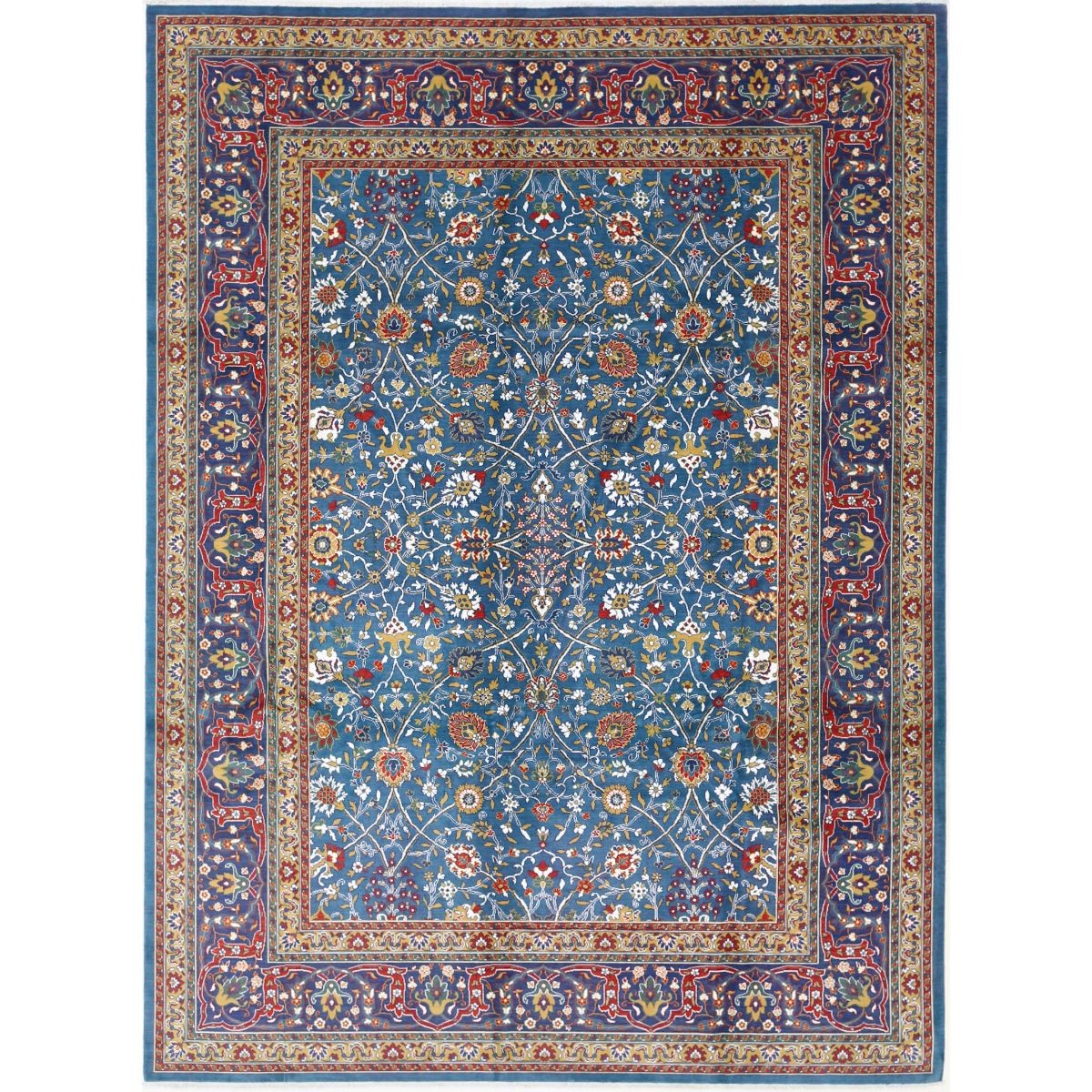 Gulshan-8'10" 9x12 Powered-Loomed Washable Wool Rug - Colorful
