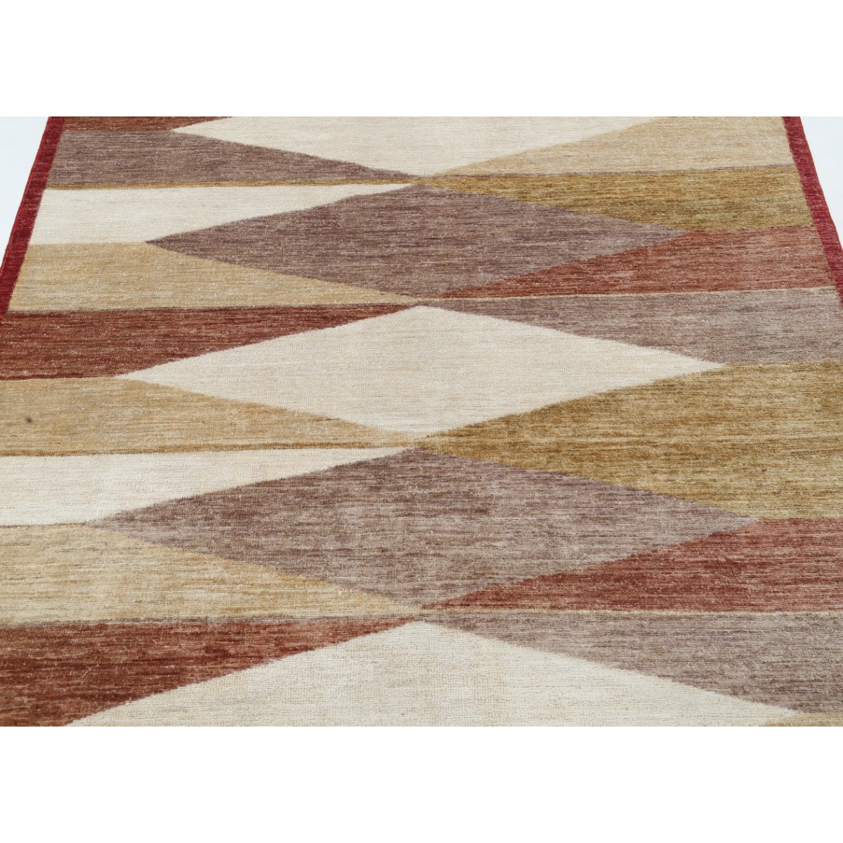 Modcar 5x6 Handmade Double Knotted Washable Wool Rug - Colorful
