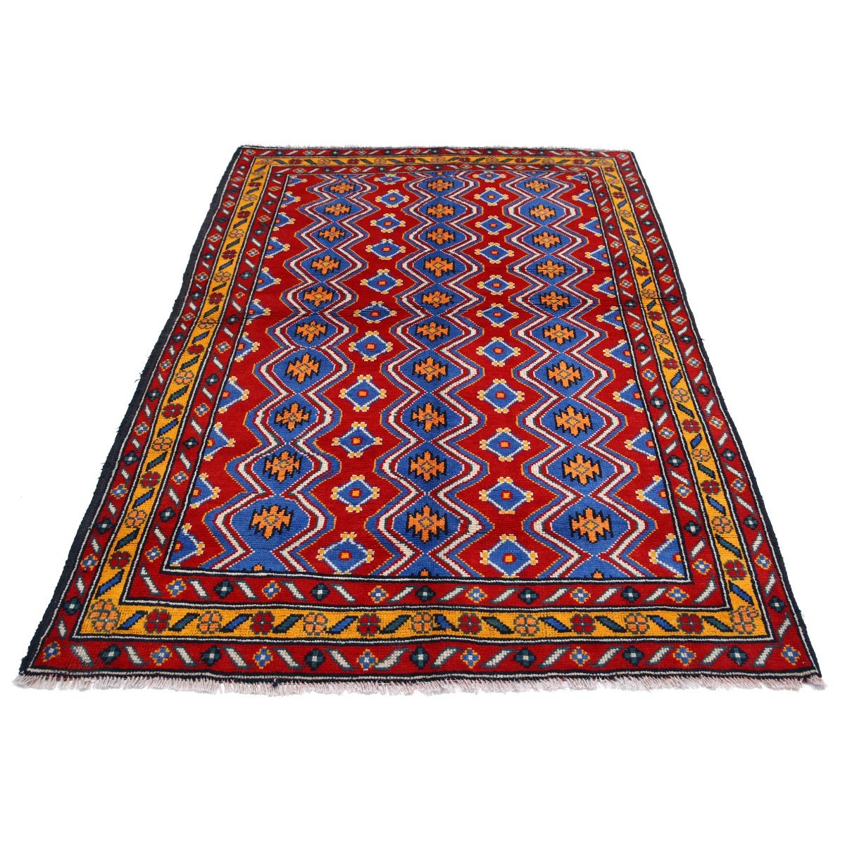 Revival 5x7 Handmade Double Knotted Washable Wool Rug - Colorful