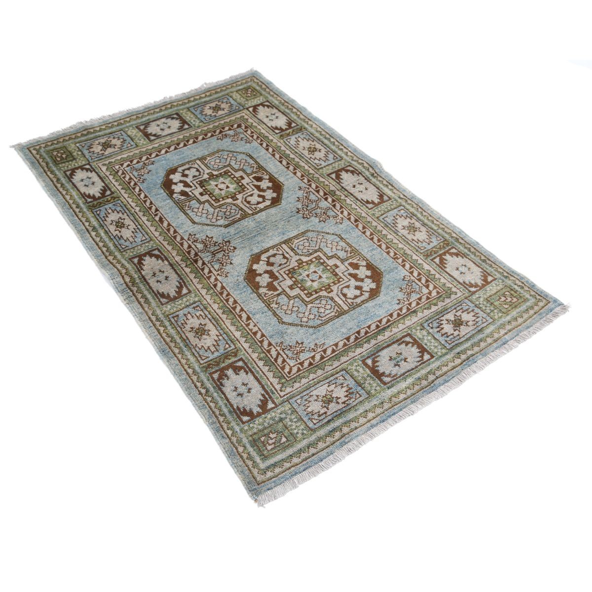 Revival 3x5 Handmade Double Knotted Washable Wool Rug - Colorful