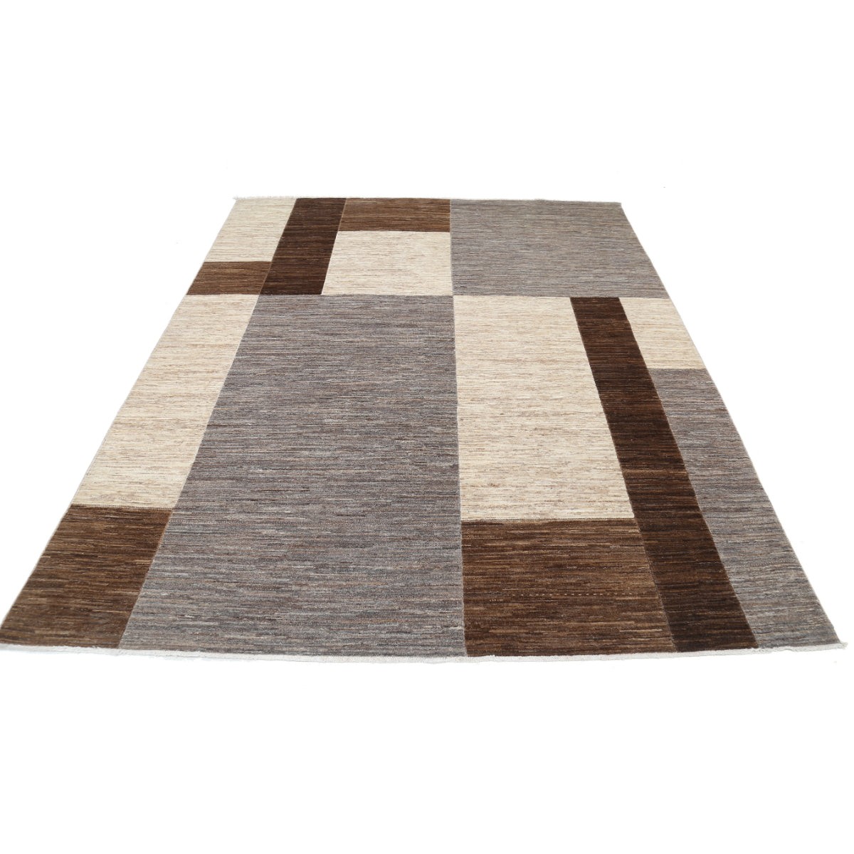 Modcar 7x8 Handmade Double Knotted Washable Wool Rug - Colorful