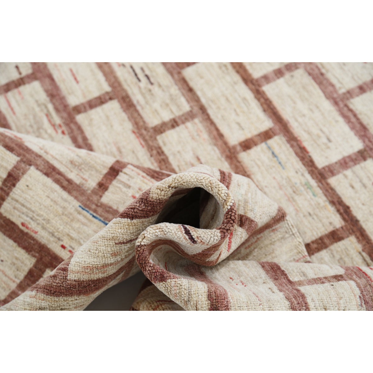 Modcar 7x10 Handmade Double Knotted Washable Wool Rug - Colorful