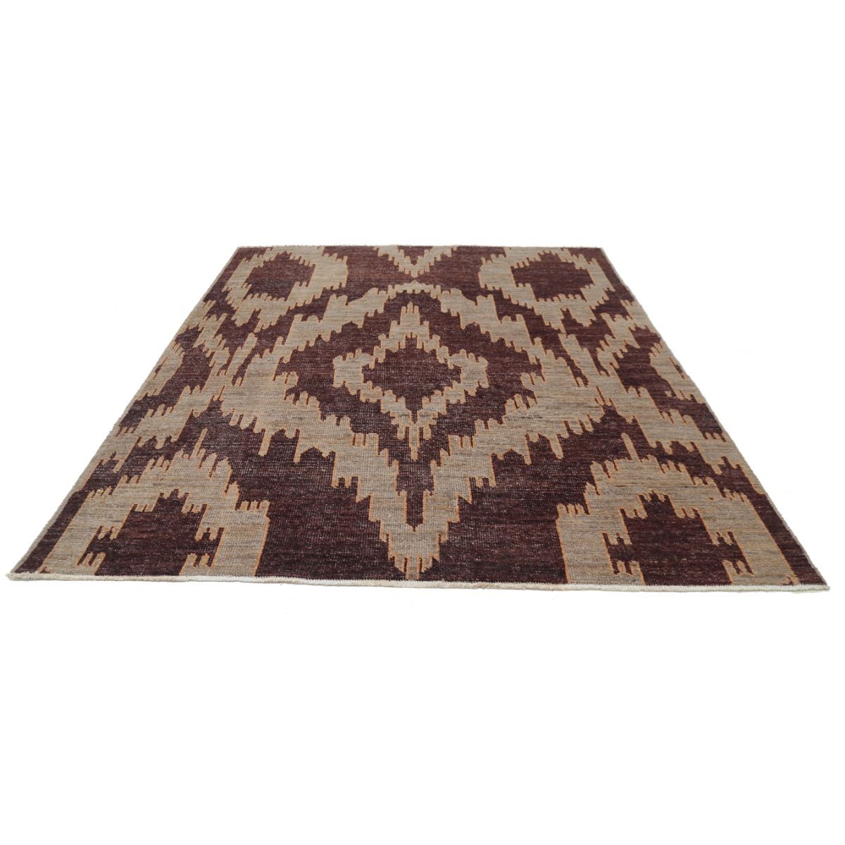 Revival 5x9 Handmade Double Knotted Washable Wool Rug - Colorful
