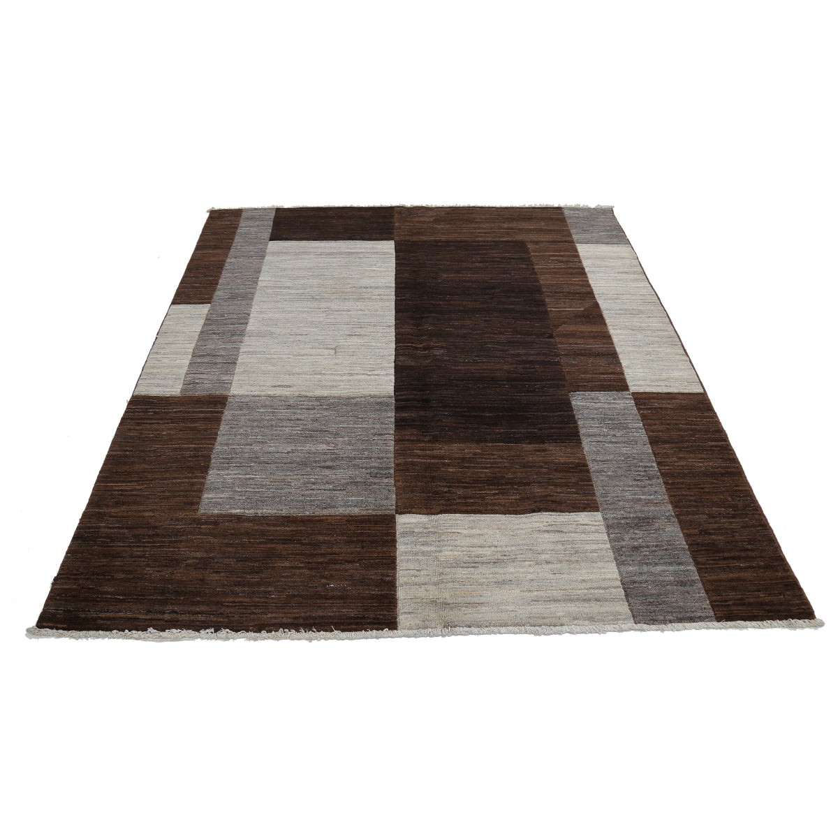 Modcar 5x6 Handmade Double Knotted Washable Wool Rug - Colorful