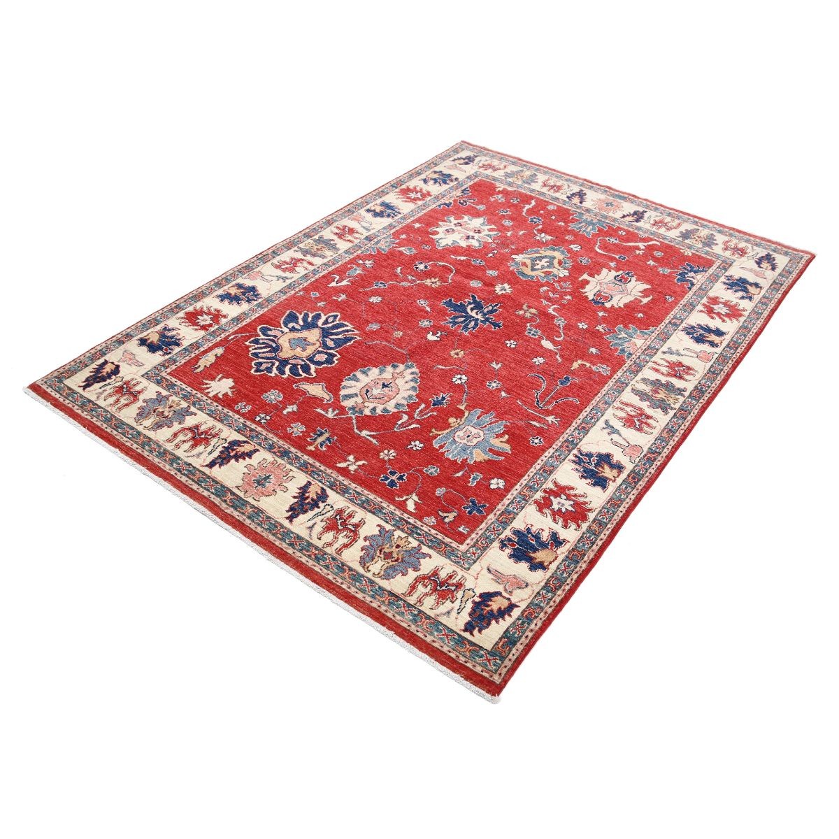 Ziegler 5x7 Handmade Double Knotted Washable Wool Rug - Colorful