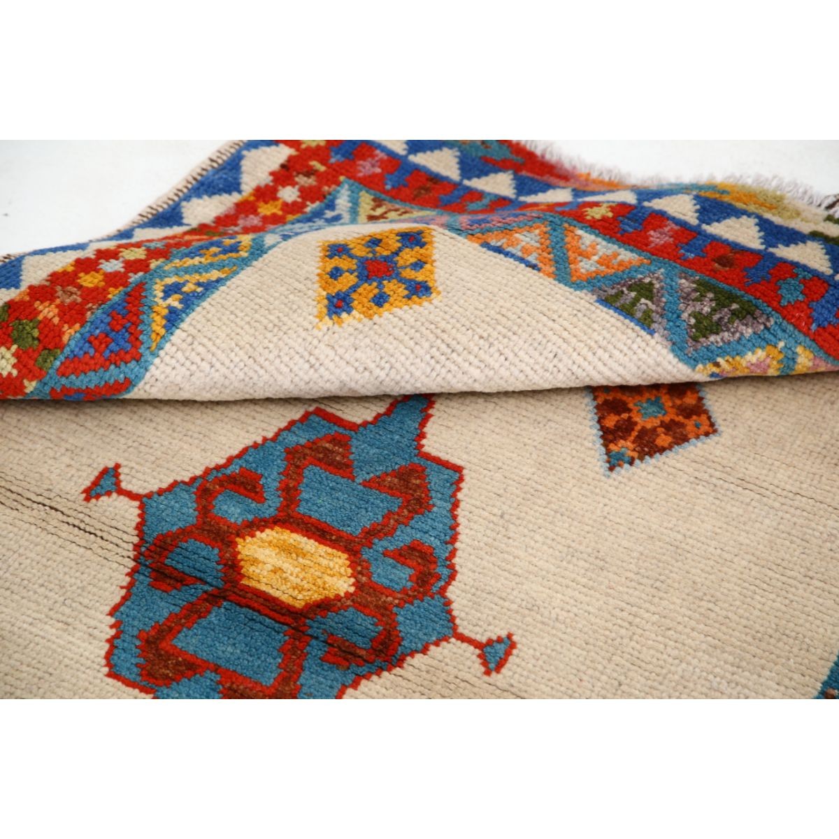 Revival 3x5 Handmade Double Knotted Washable Wool Rug - Colorful