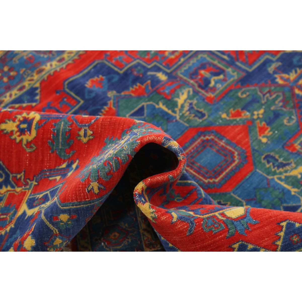 Gulshan 4x6 Machine-Made Washable Wool Rug - Colorful