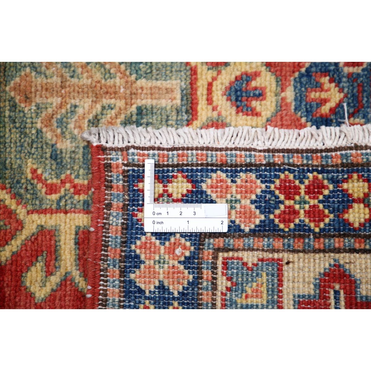 Kazak 7x9 Handmade Double Knotted Washable Wool Rug - Colorful