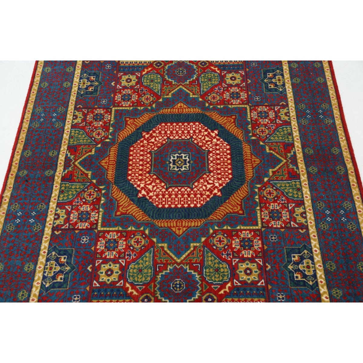 Gulshan-3'10" 4x6 Machine-Made Washable Wool Rug - Colorful