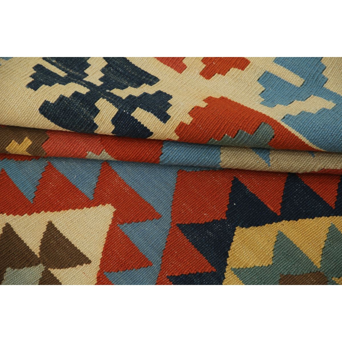 Kafkaas 6x8 Hand Woven Washable Wool Rug - Colorful