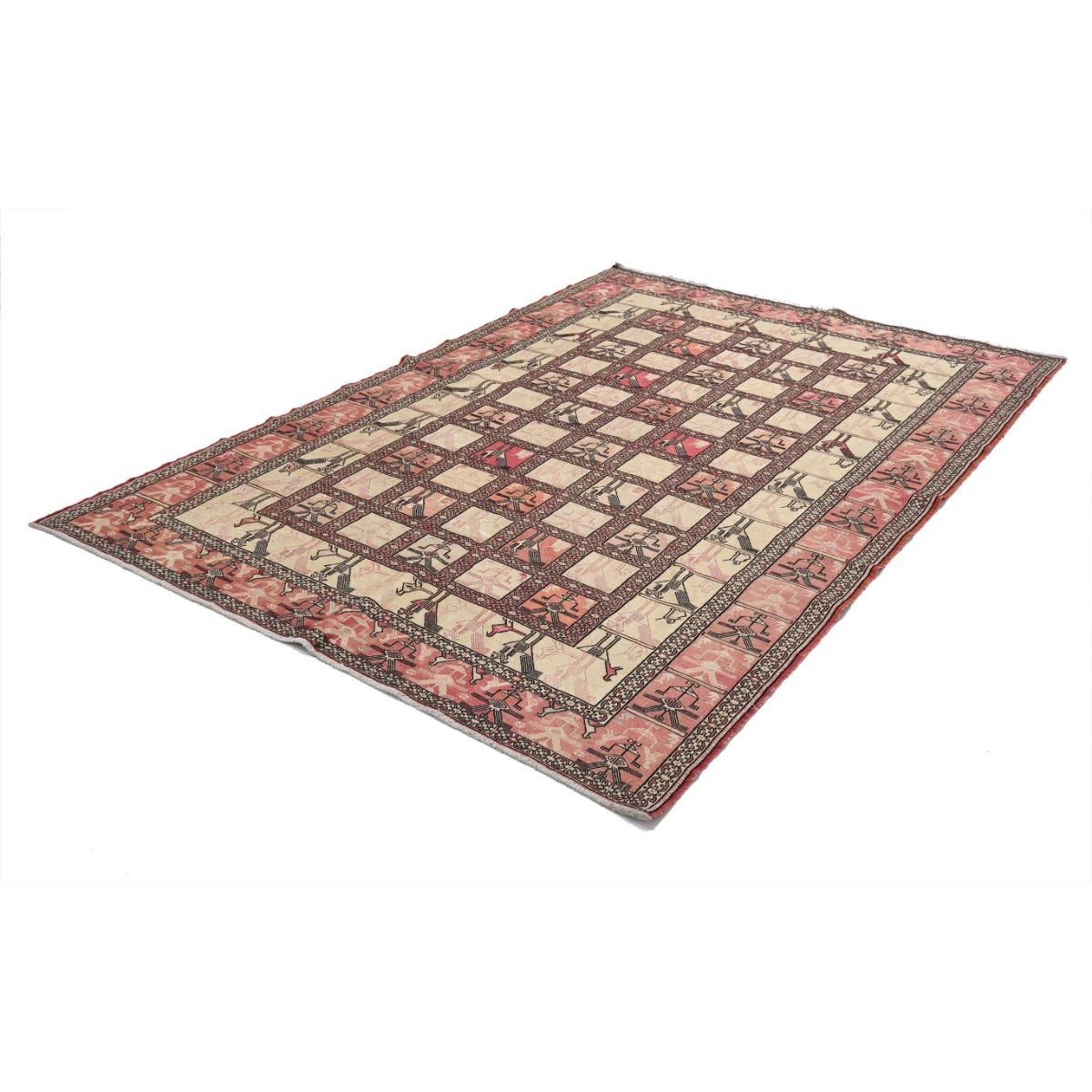 Silki 6x10 Hand Woven Washable Silk Rug - Colorful