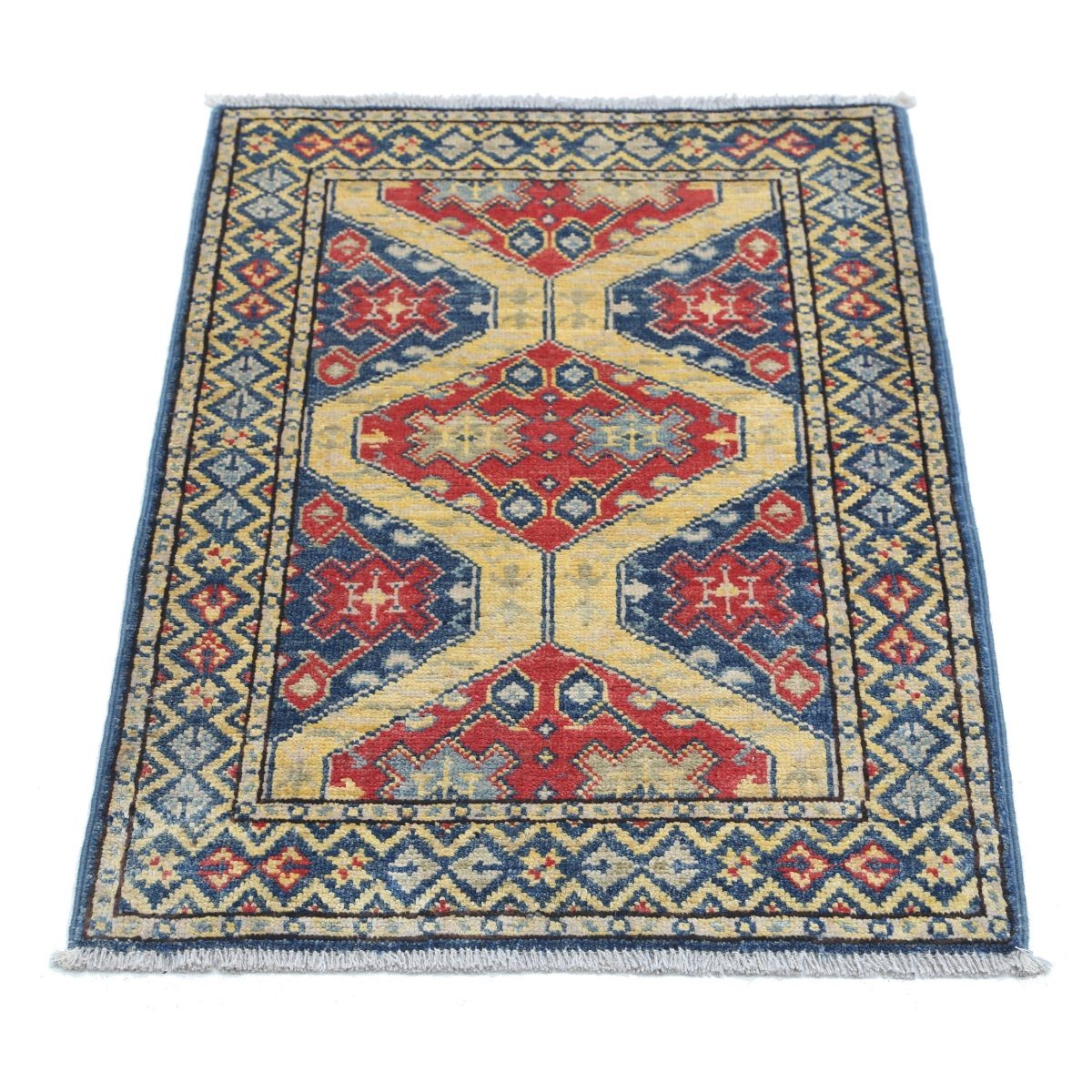 Revival 2x3 Handmade Double Knotted Washable Wool Rug - Colorful
