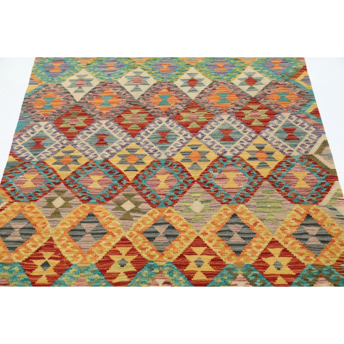 Maimana 4x6 Hand Woven Washable Wool Rug - Colorful