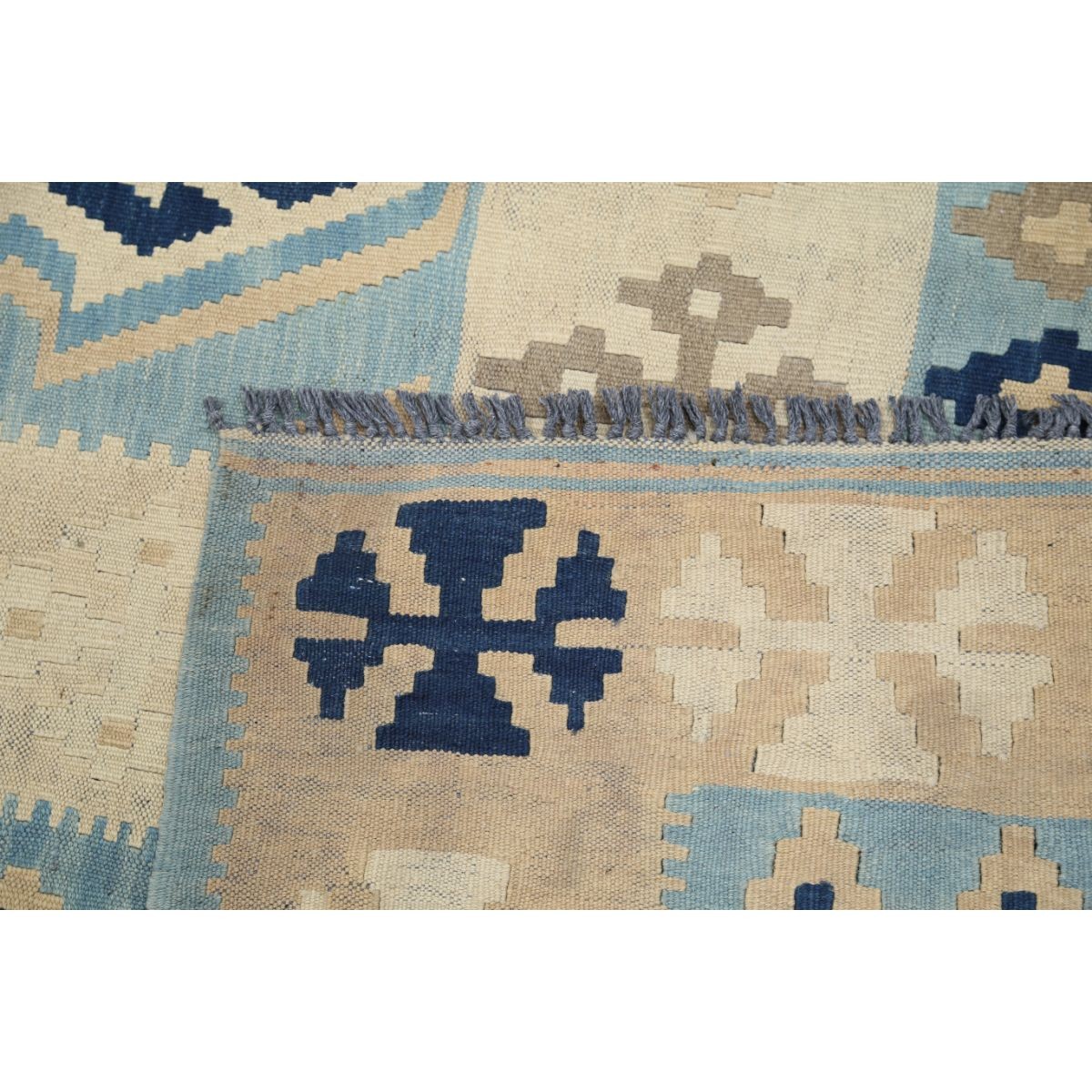 Kafkaas 7x10 Hand Woven Washable Wool Rug - Soft Hues