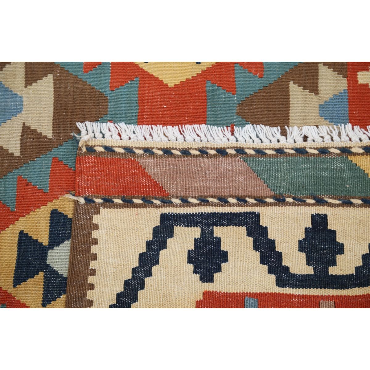 Kafkaas 5x7 Hand Woven Washable Wool Rug - Colorful