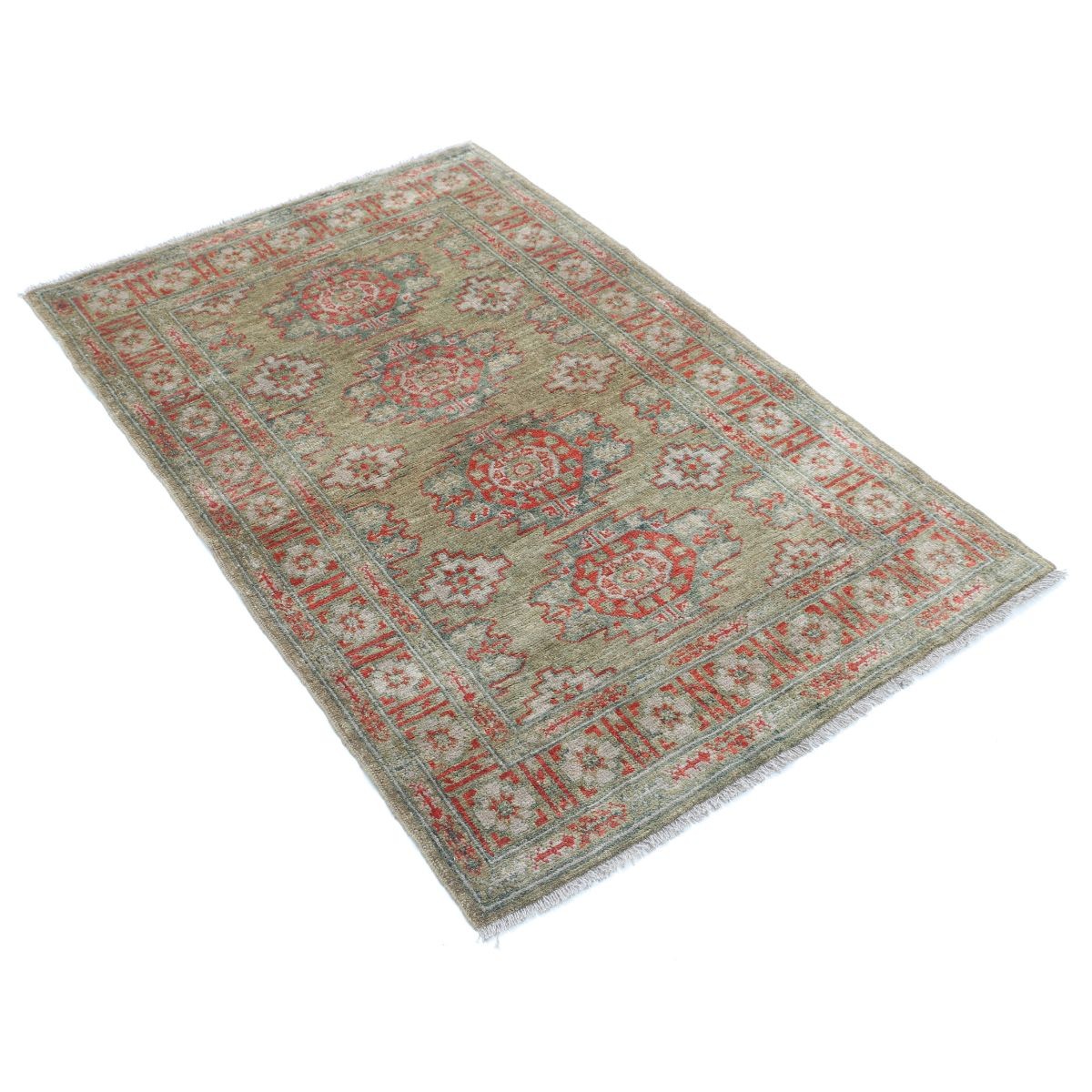 Revival 3x5 Handmade Double Knotted Washable Wool Rug - Colorful