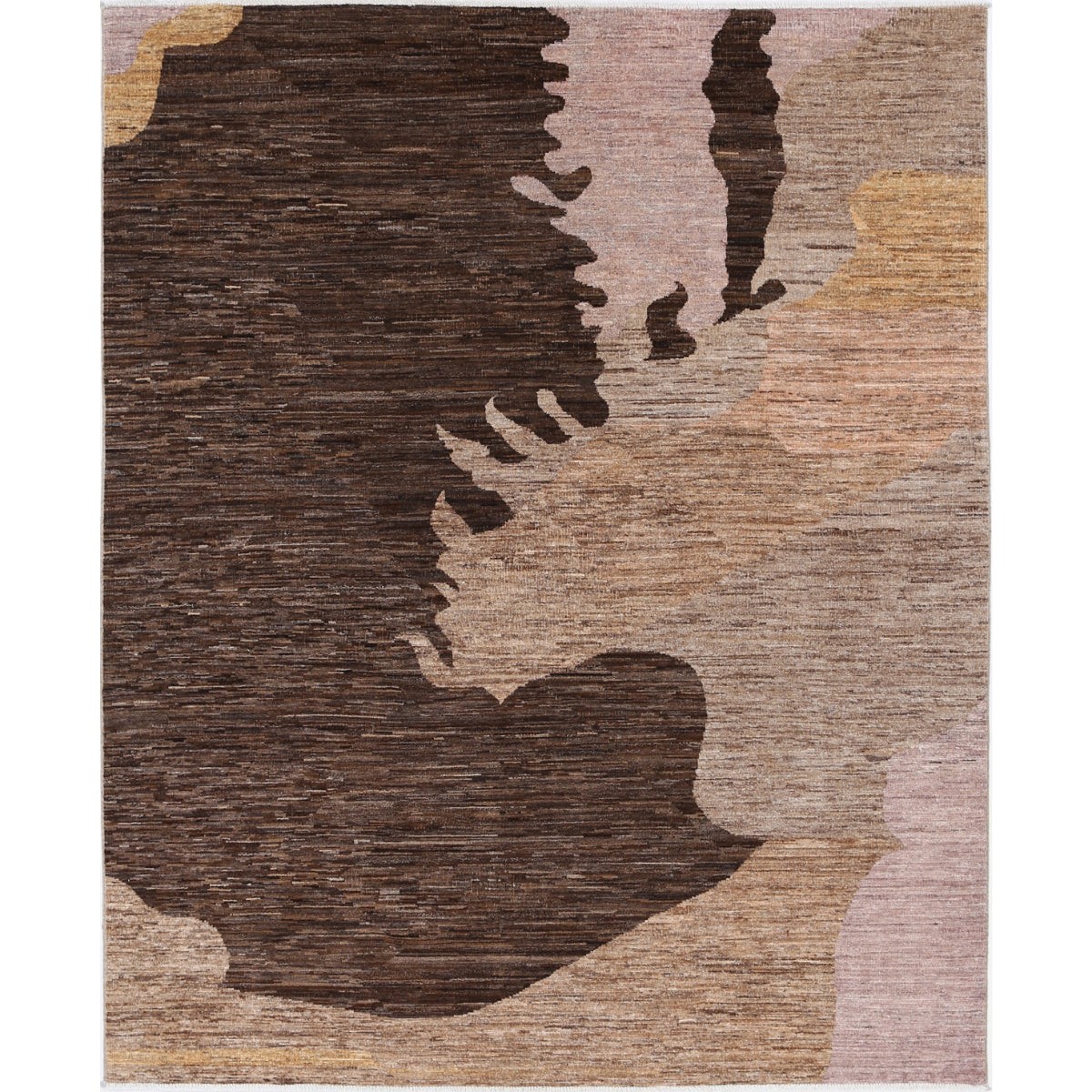 Modcar 6x7 Handmade Double Knotted Washable Wool Rug - Colorful