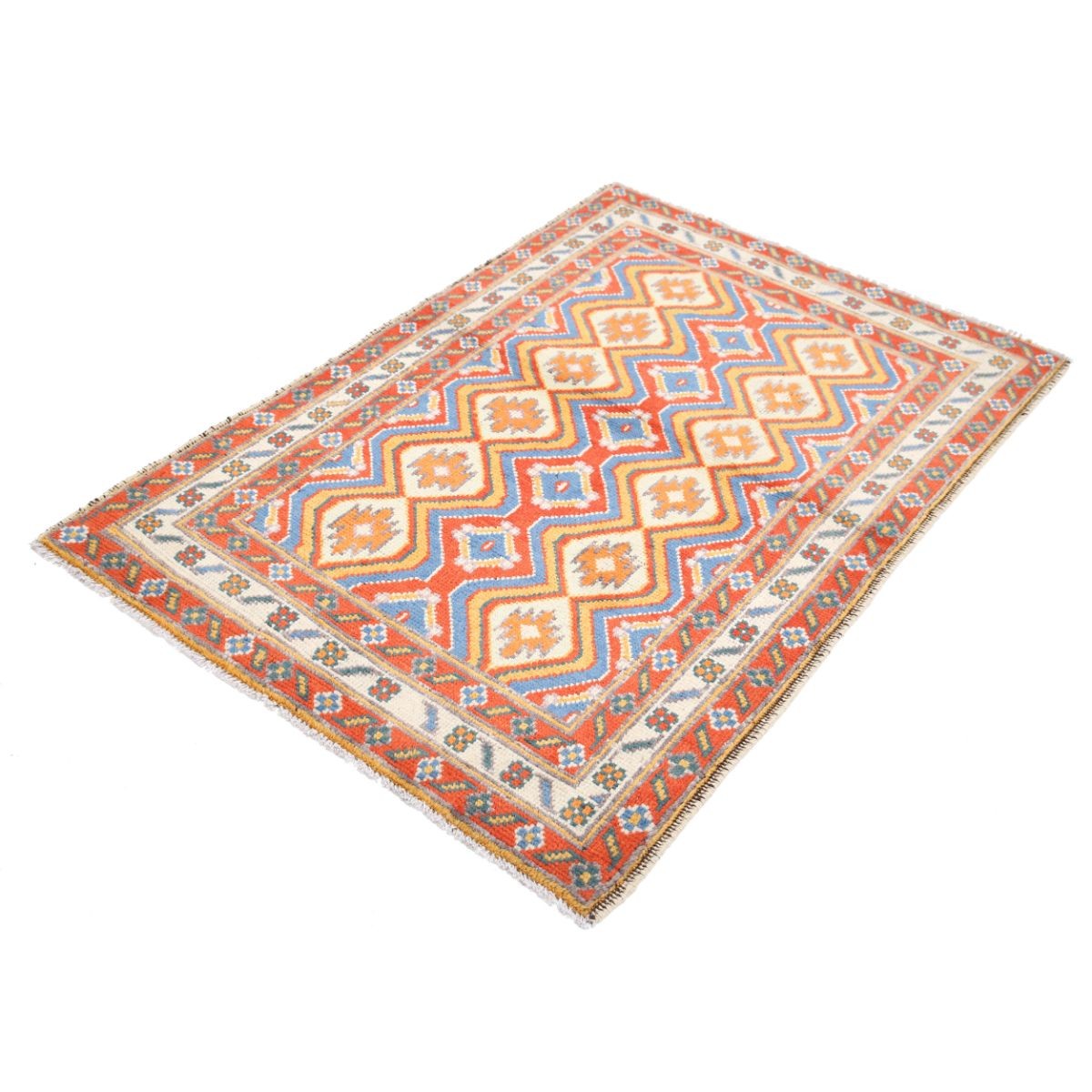 Revival 3x5 Handmade Double Knotted Washable Wool Rug - Colorful