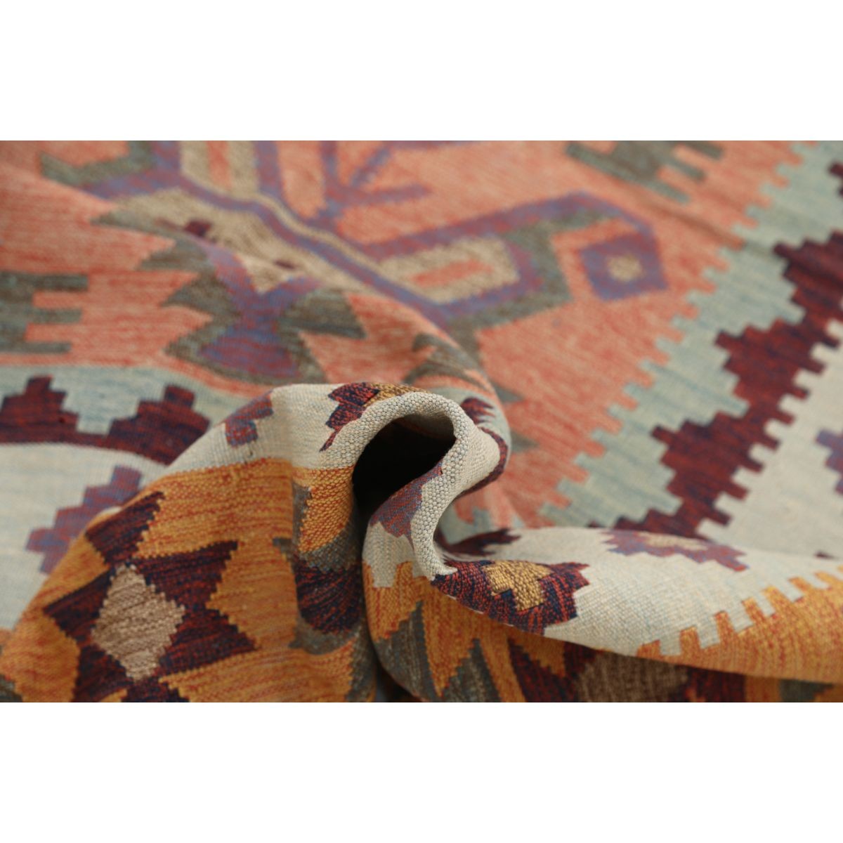 Kafkaas 5x7 Hand Woven Washable Wool Rug - Colorful