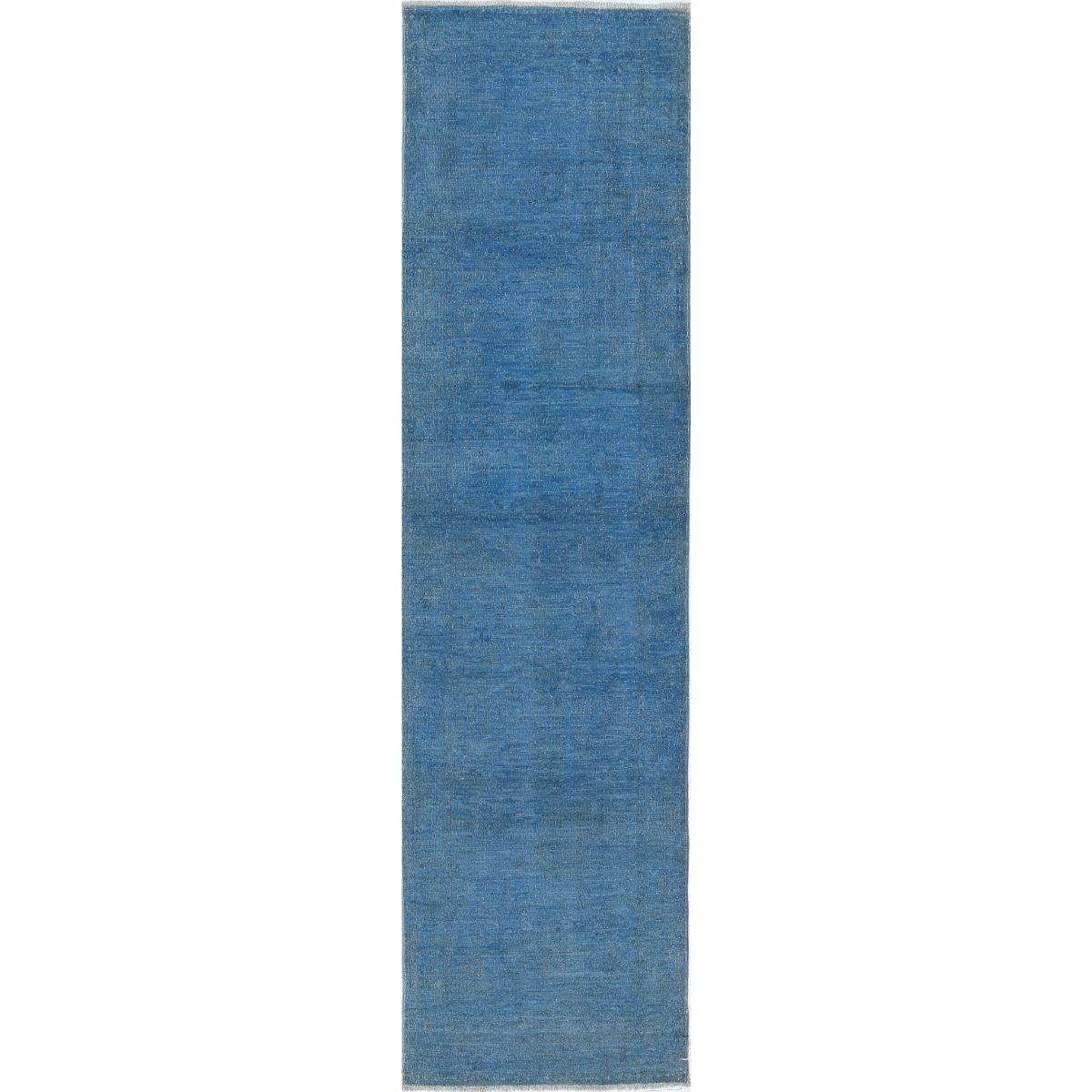Overdye 3x10 Handmade Double Knotted Washable Wool Runner - Monochormatic