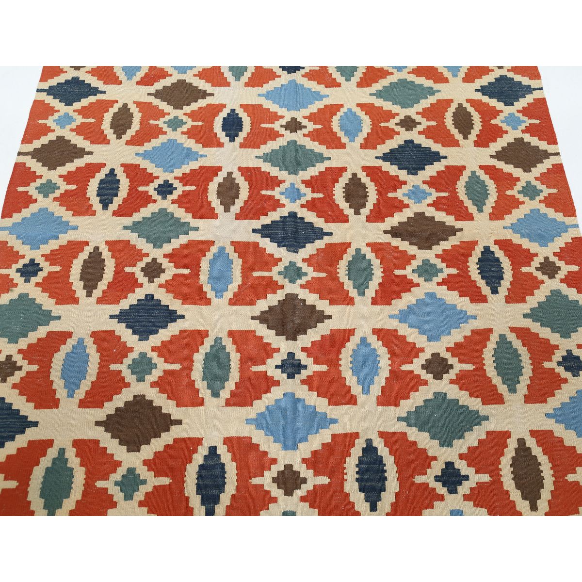 Kafkaas 5x7 Hand Woven Washable Wool Rug - Colorful