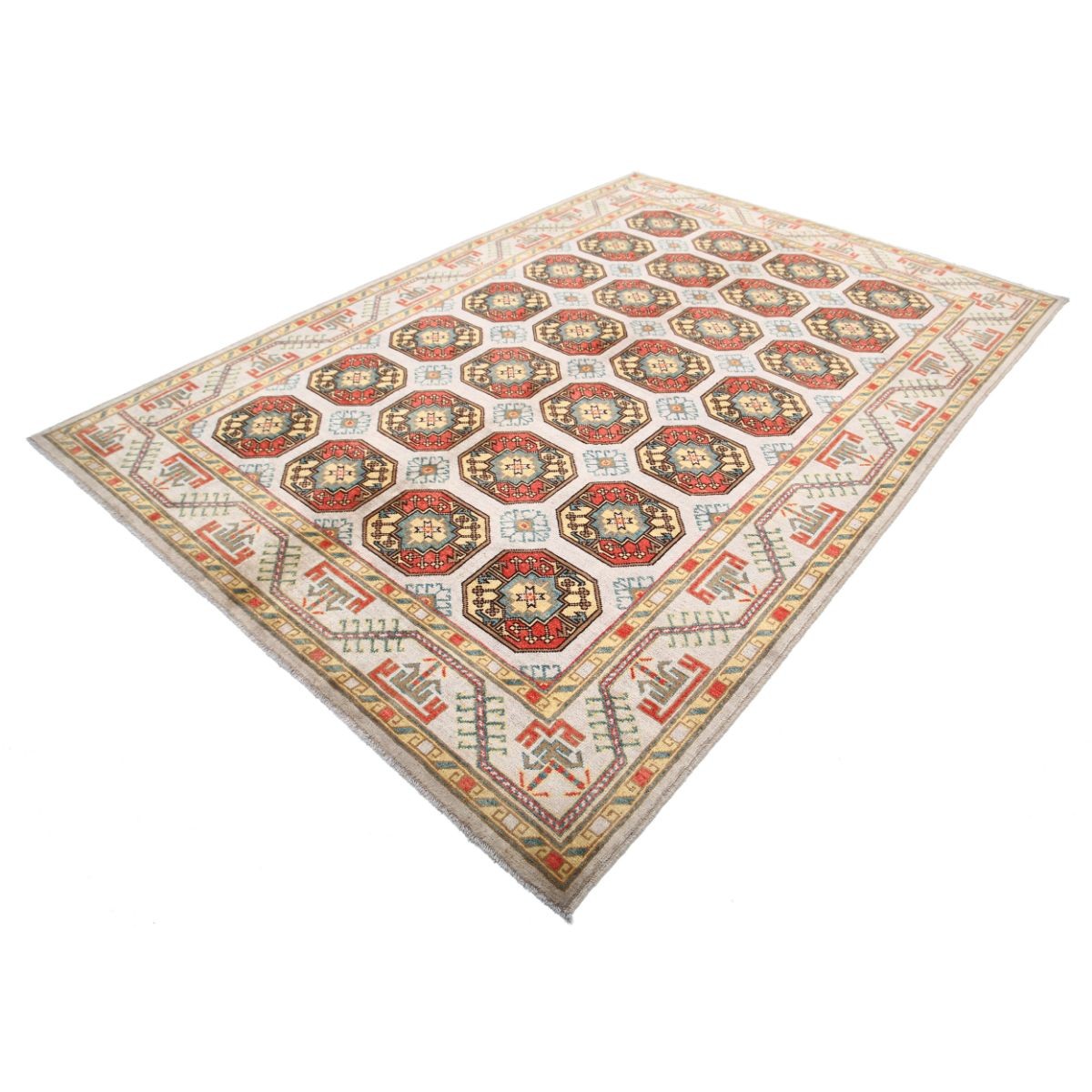 Revival 7x10 Handmade Double Knotted Washable Wool Rug - Colorful