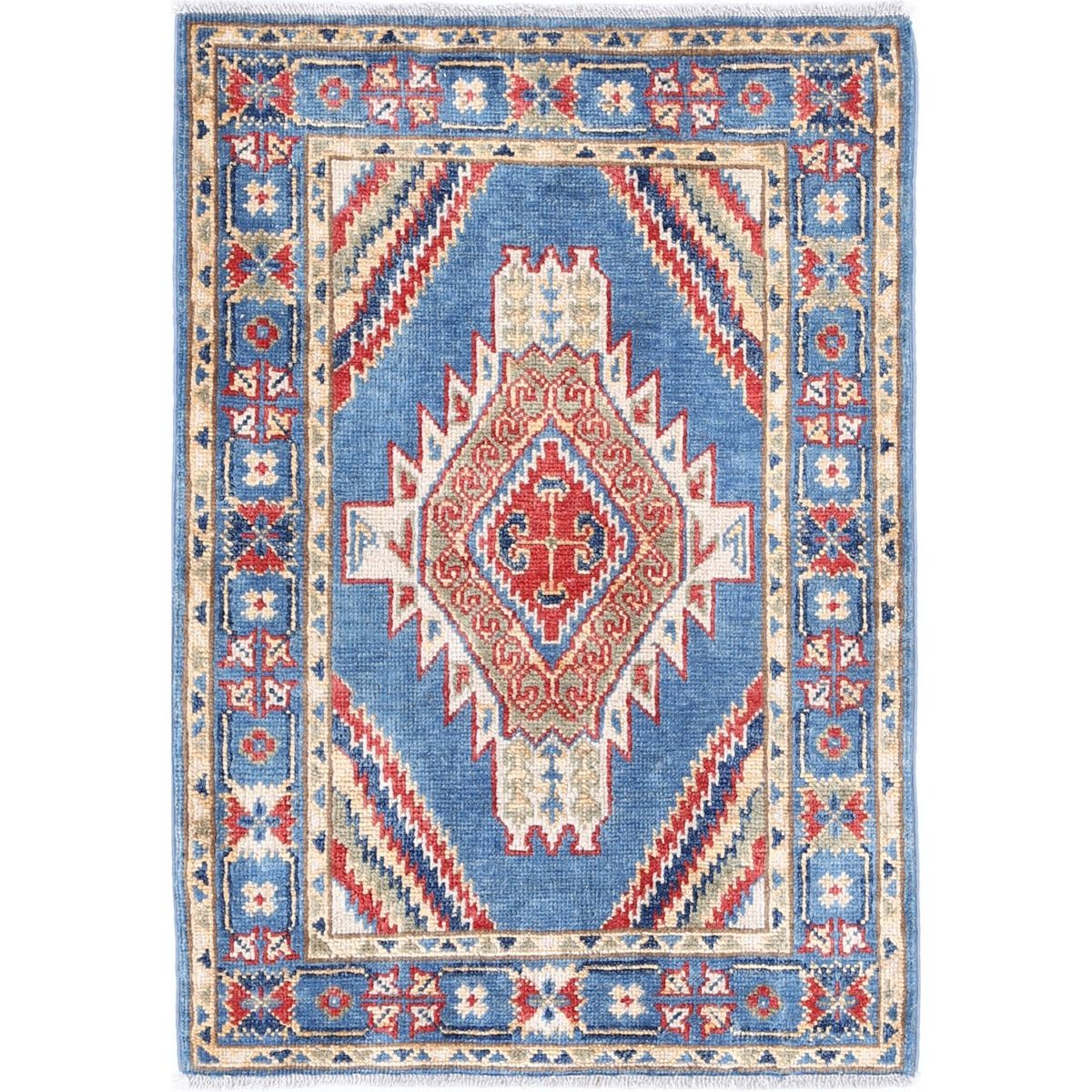 Revival 2x3 Handmade Double Knotted Washable Wool Rug - Colorful