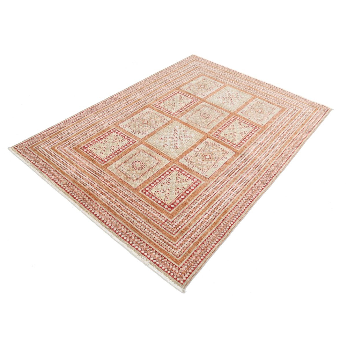 Bakhtiari 5x7 Handmade Double Knotted Washable Wool Rug - Colorful