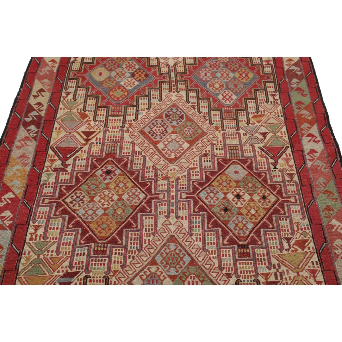 Silki 4x7 Hand Woven Washable Silk Rug - Colorful