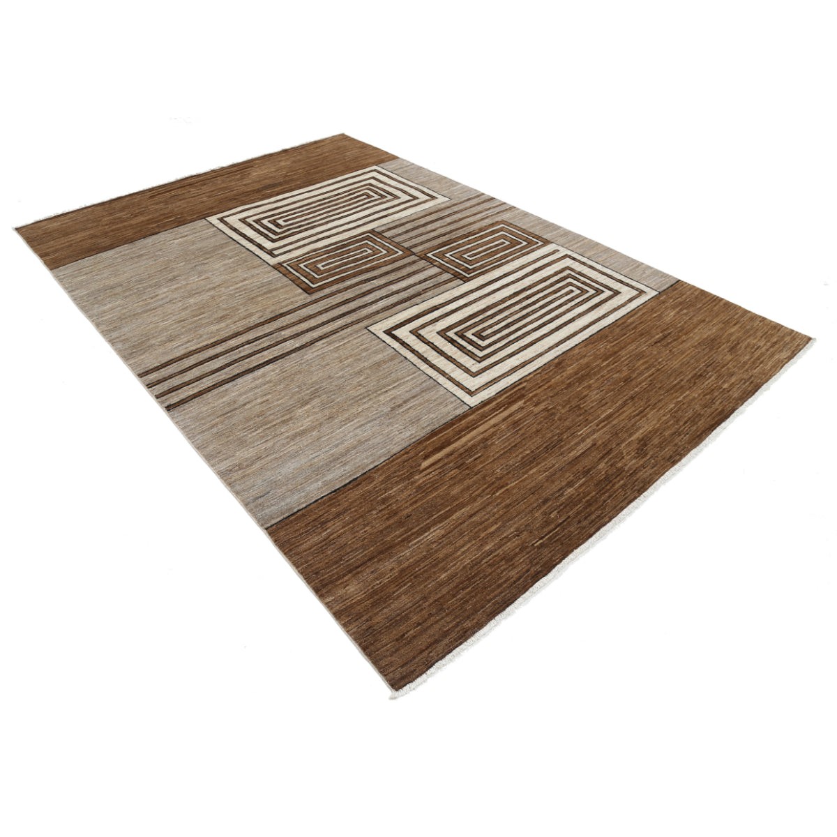 Modcar 7x10 Handmade Double Knotted Washable Wool Rug - Colorful