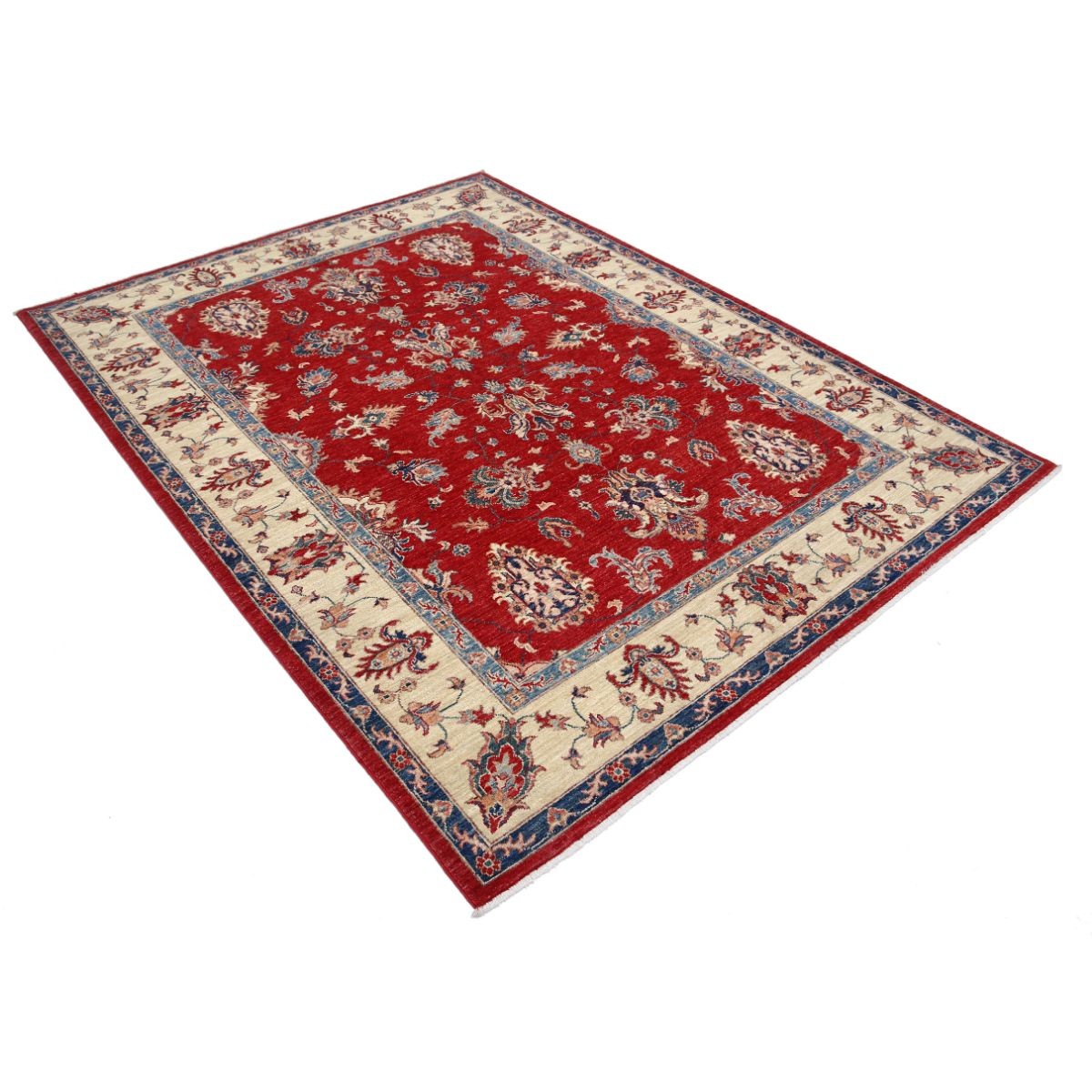 Ziegler 6x7 Handmade Double Knotted Washable Wool Rug - Colorful