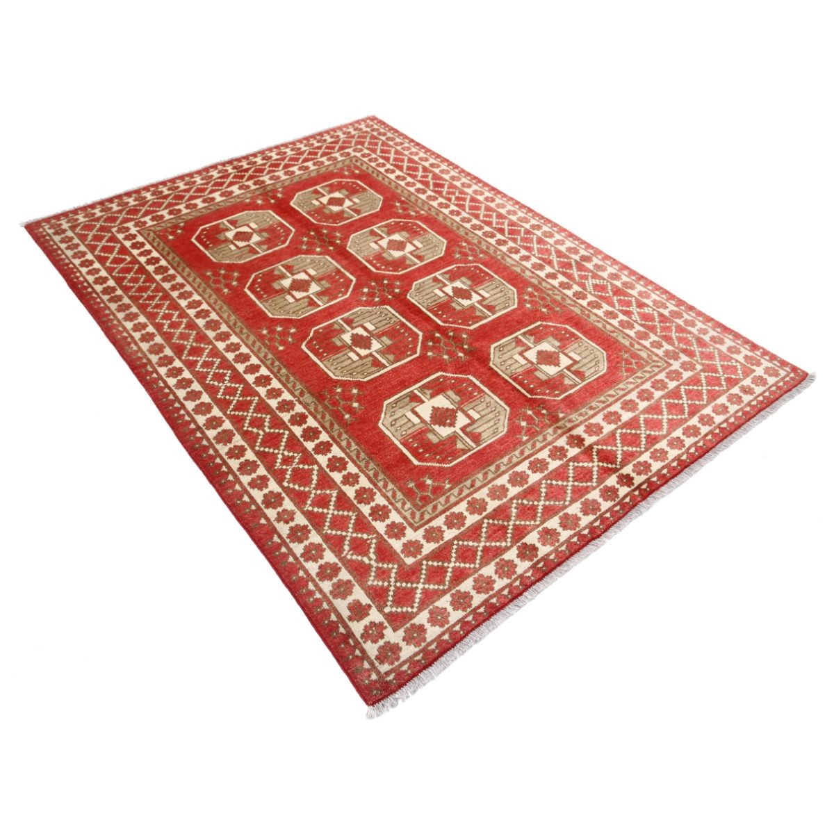 Revival 5x7 Handmade Double Knotted Washable Wool Rug - Colorful