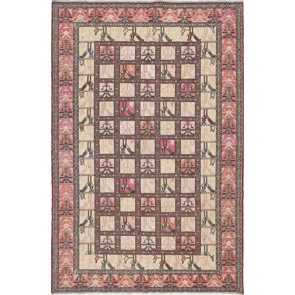 Silki 6x10 Hand Woven Washable Silk Rug - Colorful