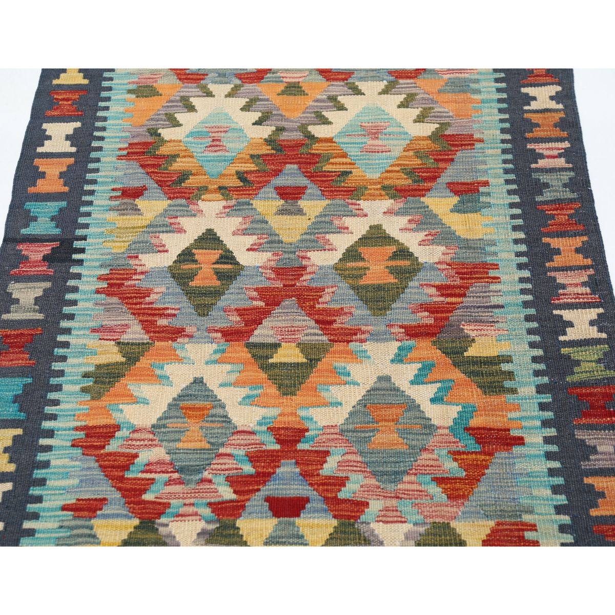 Maimana 3x10 Hand Woven Washable Wool Runner - Colorful