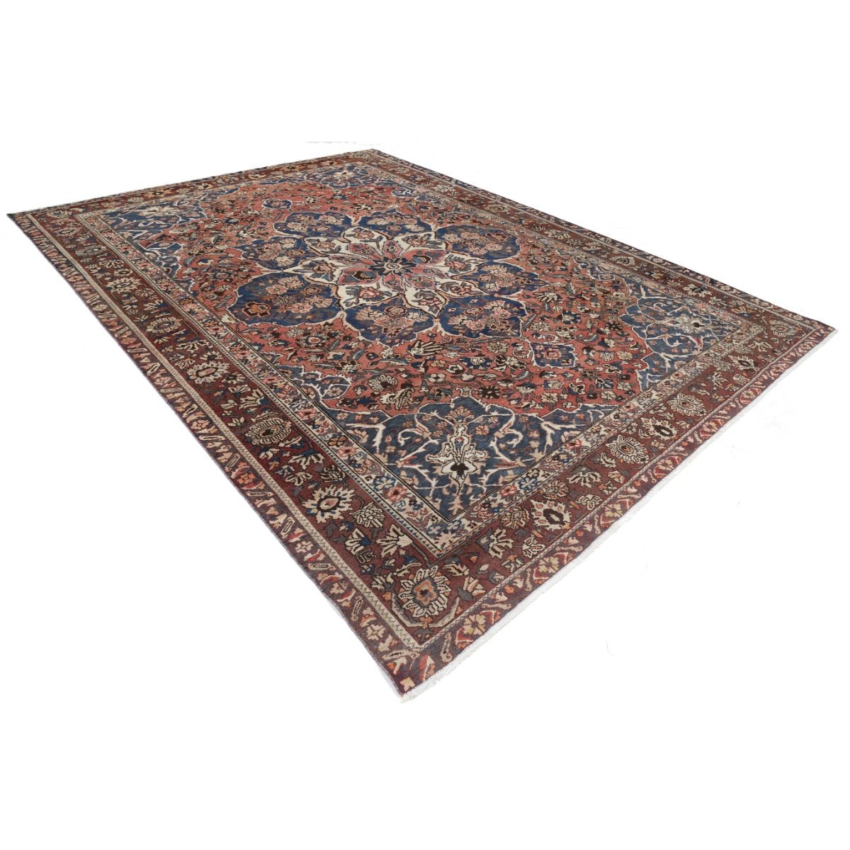 Vintage 10x14 Handmade Double Knotted Washable Wool Rug - Soft Hues