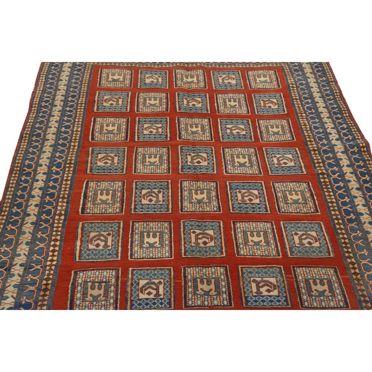 Sumak 5x7 Hand Woven Washable Wool Rug - Colorful