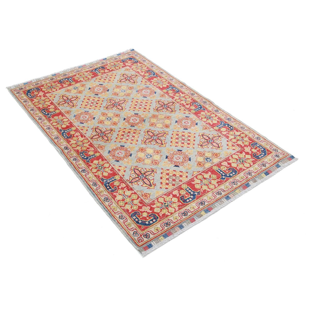 Revival 3x5 Handmade Double Knotted Washable Wool Rug - Colorful