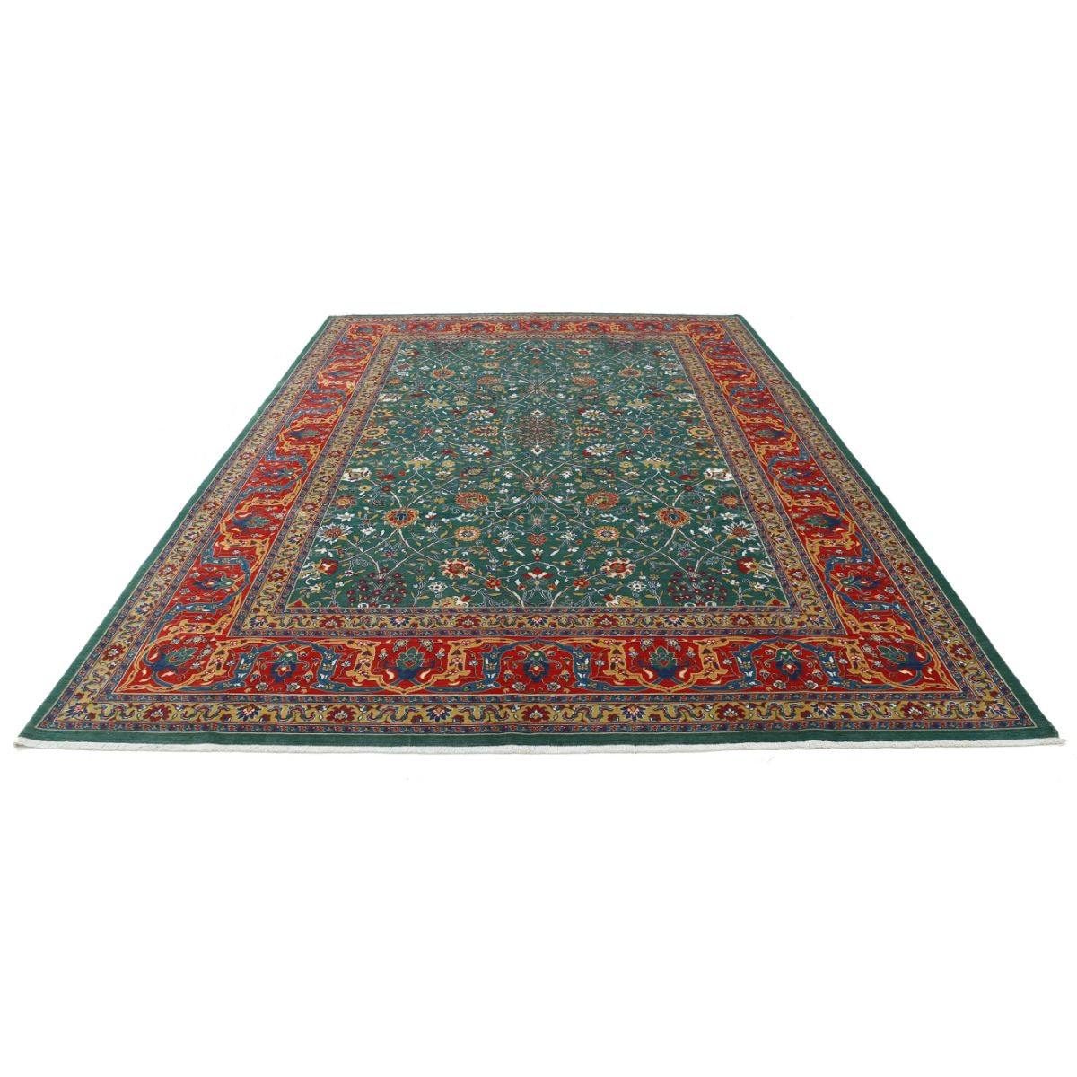 Gulshan-8'10" 9x12 Powered-Loomed Washable Wool Rug - Colorful
