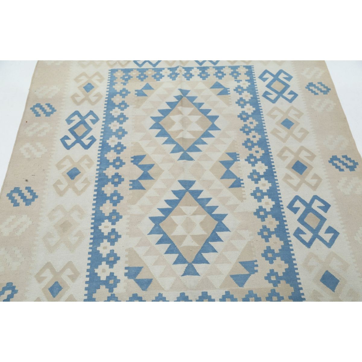 Kafkaas 5x7 Hand Woven Washable Wool Rug - Soft Hues