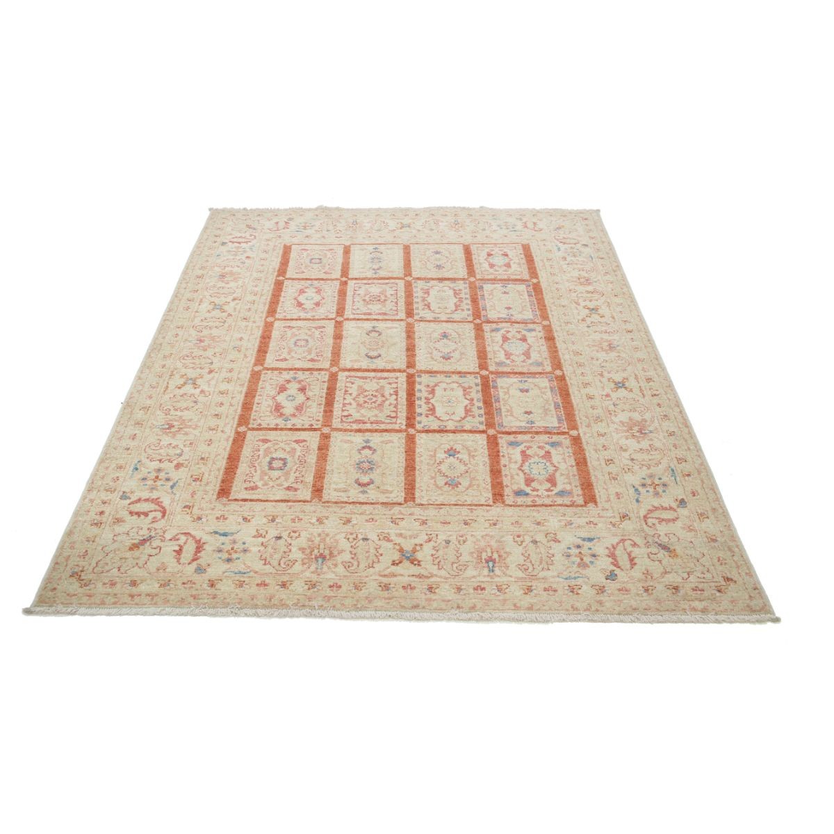 Bakhtiari 5x6 Handmade Double Knotted Washable Wool Rug - Colorful