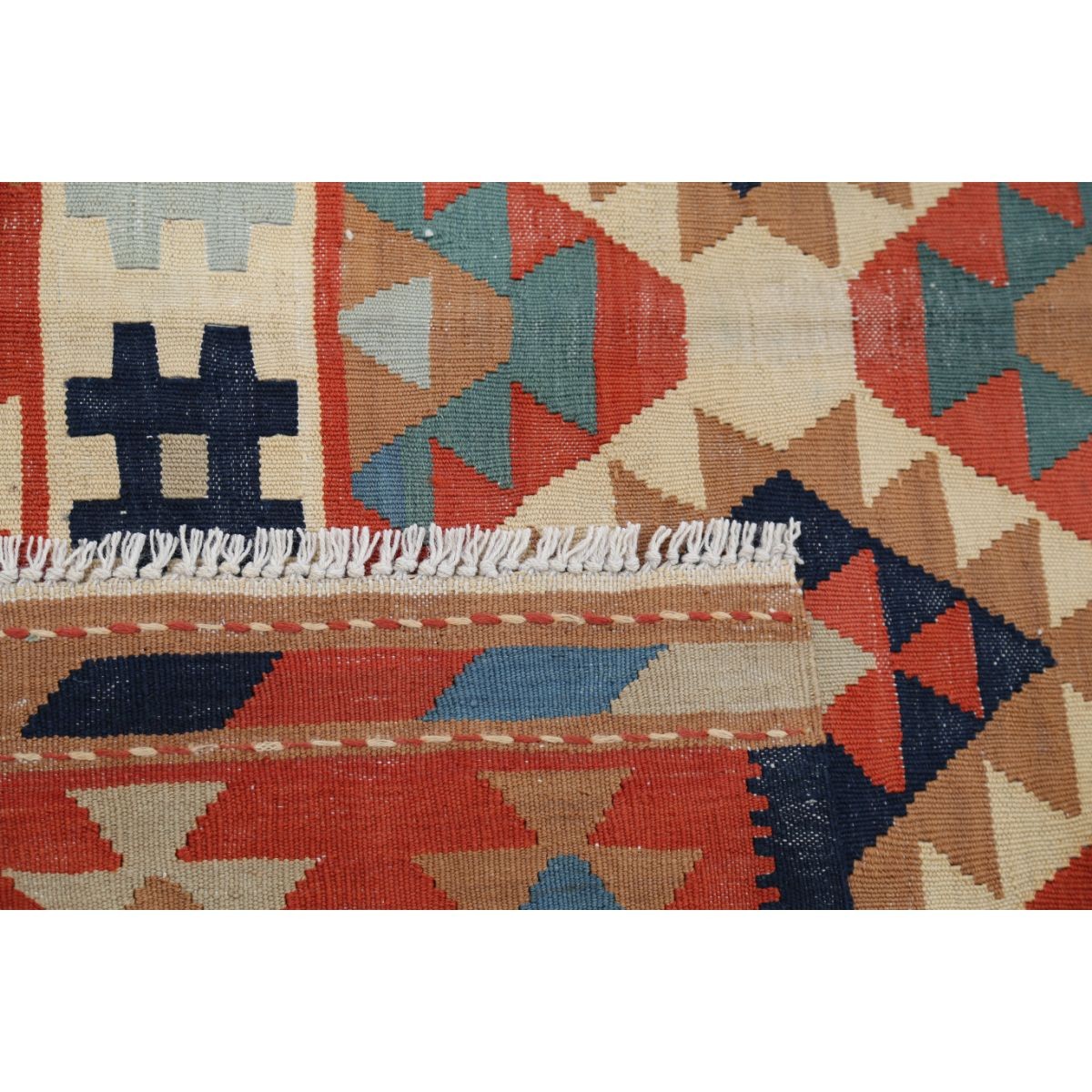 Kafkaas 5x7 Hand Woven Washable Wool Rug - Colorful