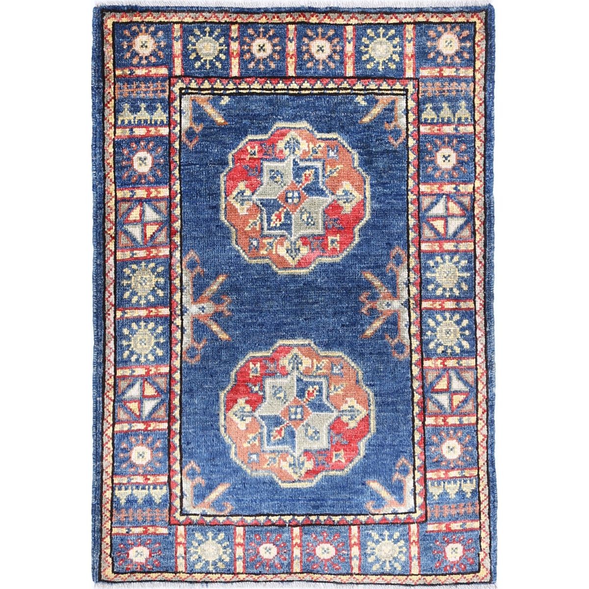 Revival 2x3 Handmade Double Knotted Washable Wool Rug - Colorful