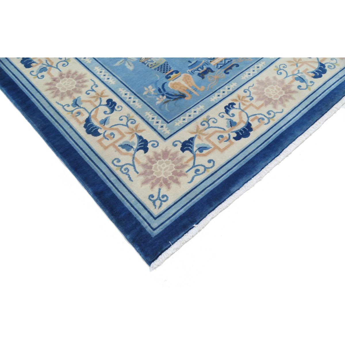 Aubusson 12x15 Handmade Double Knotted Washable Wool Rug - Colorful