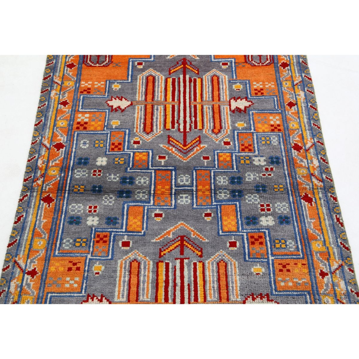 Revival 3x5 Handmade Double Knotted Washable Wool Rug - Colorful