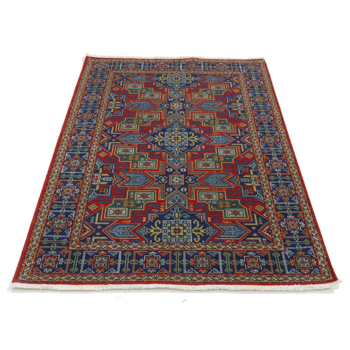 Gulshan-4'0" 4x6 Machine-Made Washable Wool Rug - Colorful