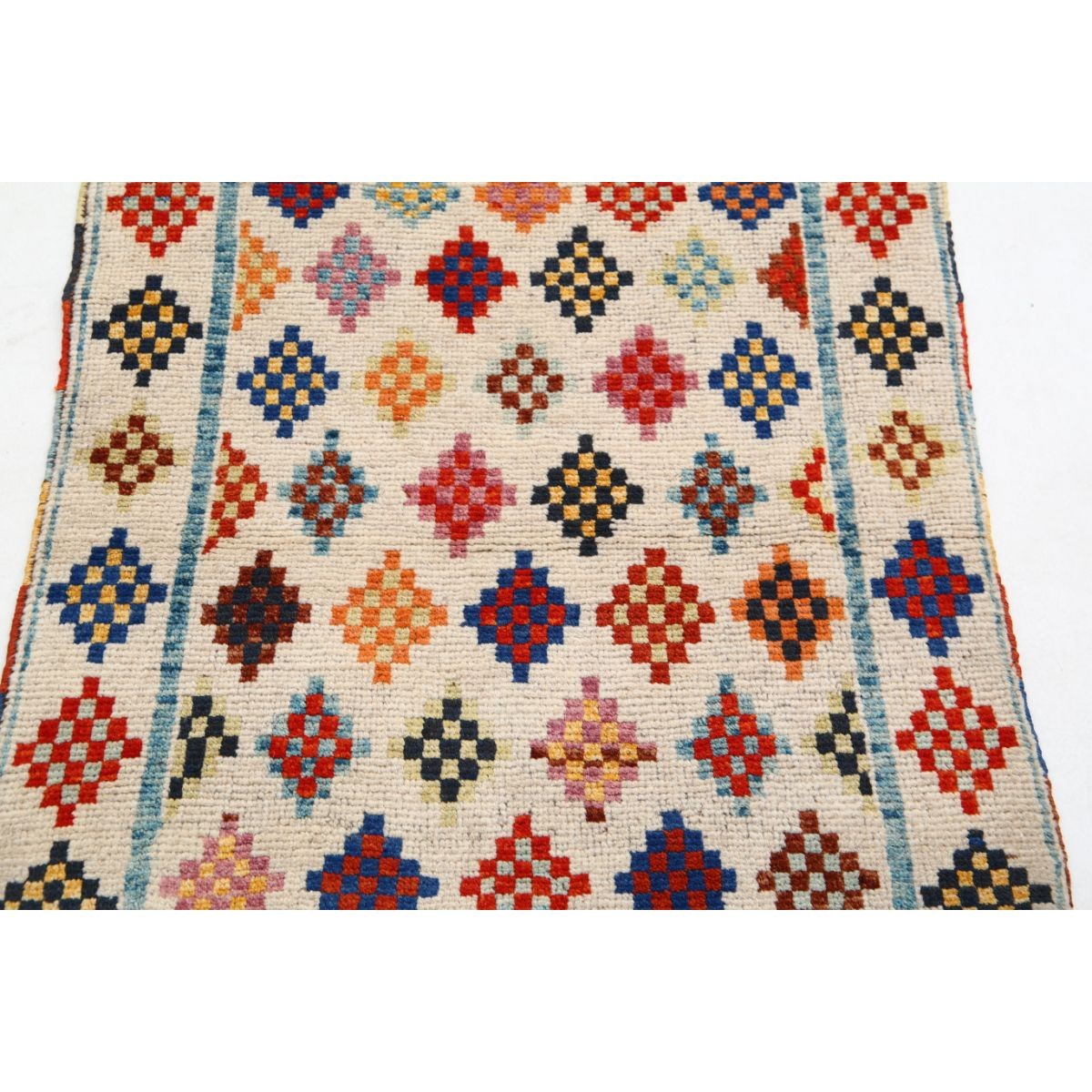 Revival 3x4 Handmade Double Knotted Washable Wool Rug - Colorful