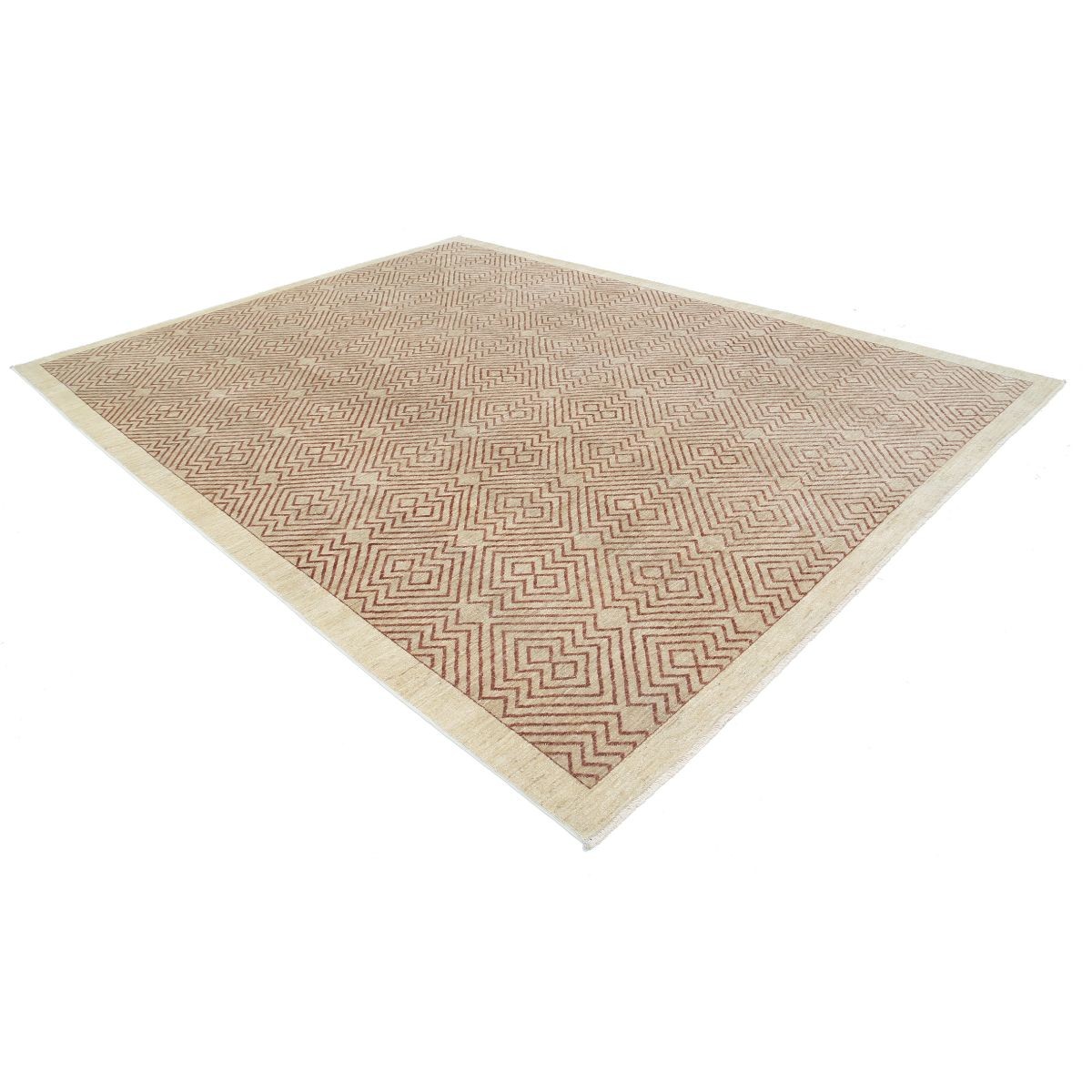 Modcar 9x12 Handmade Double Knotted Washable Wool Rug - Colorful