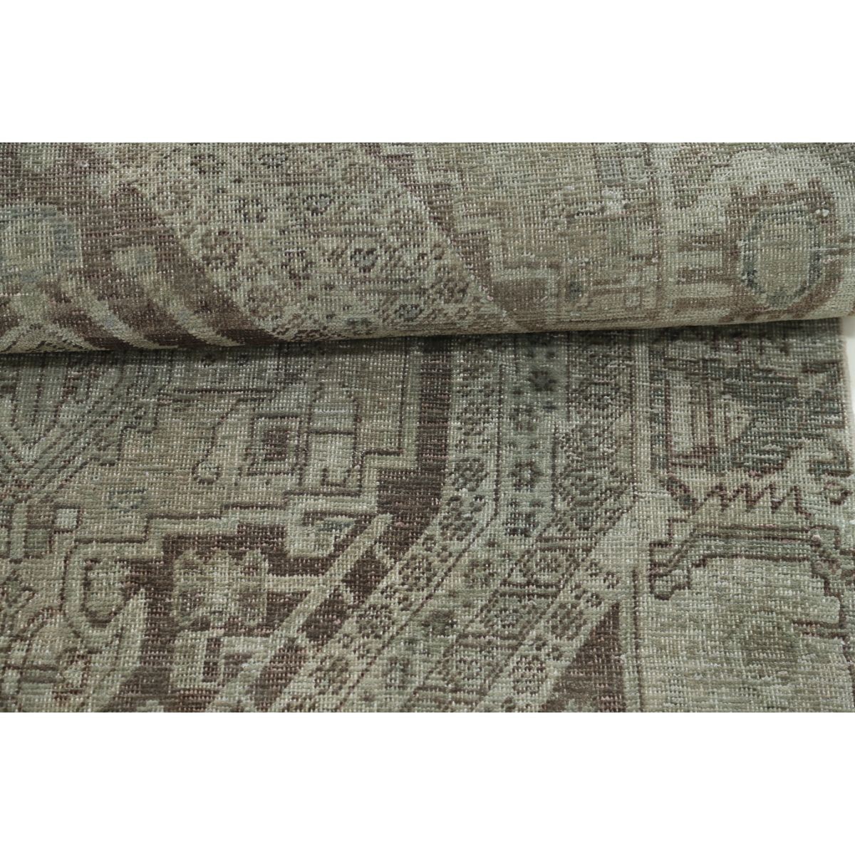 Vintage 2x7 Handmade Double Knotted Washable Wool Runner - Soft Hues