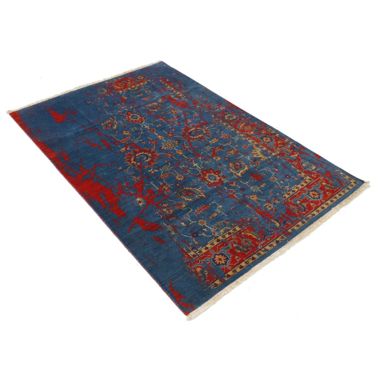 Gulshan 4x6 Powered-Loomed Washable Wool Rug - Colorful